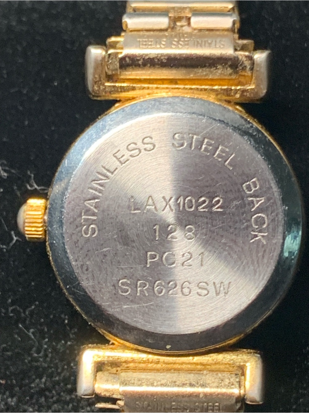 Express Gold-Tone Bracelet Watch with Blue Mosaic Dial - Picture 2 of 4
